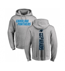 Football Carolina Panthers #61 Matt Paradis Ash Backer Pullover Hoodie