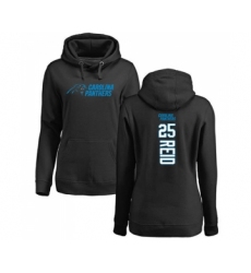 Football Women's Carolina Panthers #25 Eric Reid Black Backer Pullover Hoodie