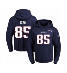 Football Men's New England Patriots #85 Ryan Izzo Navy Blue Name & Number Pullover Hoodie