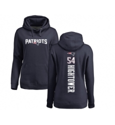 Football Women's New England Patriots #54 Dont'a Hightower Navy Blue Backer Pullover Hoodie