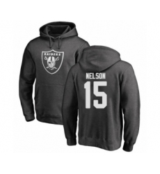 Football Oakland Raiders #15 J. Nelson Ash One Color Pullover Hoodie