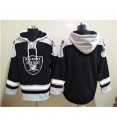Men's Las Vegas Raiders Blank Ageless Must-Have Lace-Up Pullover Football Hoodie