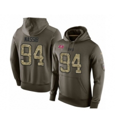 Football Men's Tampa Bay Buccaneers #94 Carl Nassib Green Salute To Service Pullover Hoodie