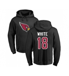 Football Arizona Cardinals #18 Kevin White Black Name & Number Logo Pullover Hoodie