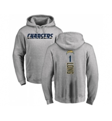Football Los Angeles Chargers #1 Ty Long Ash Backer Pullover Hoodie