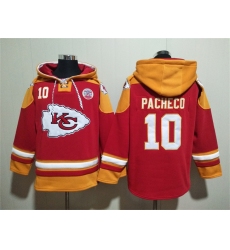 Men's Kansas City Chiefs #10 Isiah Pacheco Red Ageless Must-Have Lace-Up Pullover Hoodie