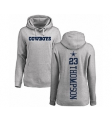 Football Women's Dallas Cowboys #23 Darian Thompson Ash Backer Pullover Hoodie