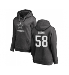 Football Women's Dallas Cowboys #58 Robert Quinn Ash One Color Pullover Hoodie