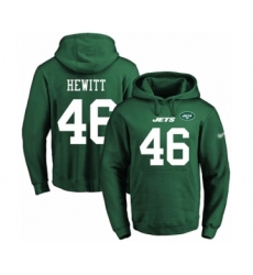 Football Men's New York Jets #46 Neville Hewitt Green Name & Number Pullover Hoodie