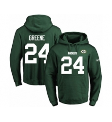 Football Men's Green Bay Packers #24 Raven Greene Green Name & Number Pullover Hoodie