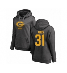 Football Women's Green Bay Packers #31 Adrian Amos Ash One Color Pullover Hoodie