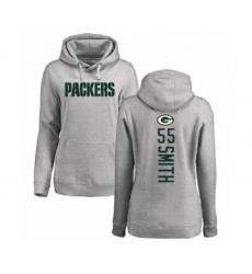 Football Women's Green Bay Packers #55 Za'Darius Smith Ash Backer Hoodie