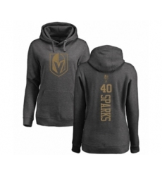 Hockey Women's Vegas Golden Knights #40 Garret Sparks Charcoal One Color Backer Pullover Hoodie