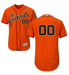 Men's San Francisco Giants Majestic Alternate Orange Flex Base Authentic Collection Custom Jersey