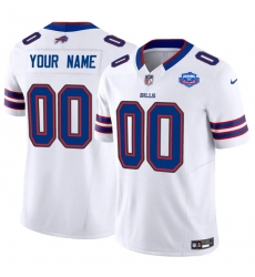 Men's Buffalo Bills Active Player Custom White 2025 F.U.S.E. With Farewell Patch Vapor Untouchable Limited Football Stitched Jersey
