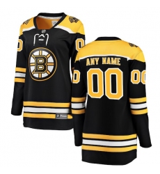 Women's Boston Bruins Fanatics Branded Black Home Breakaway Custom Jersey