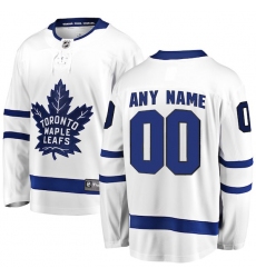  Men's Toronto Maple Leafs Fanatics Branded White Away Breakaway Custom Jersey