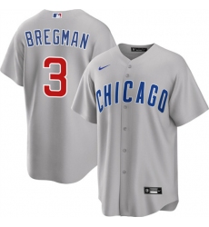Men's Chicago Cubs #3 Alex Bregman Gray 2026 Cool Base Limited Stitched Baseball Jersey
