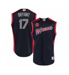 Youth Chicago Cubs #17 Kris Bryant Authentic Navy Blue National League 2019 Baseball All-Star Jersey
