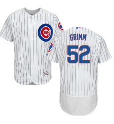 Men's Majestic Chicago Cubs #52 Justin Grimm White Home Flex Base Authentic Collection MLB Jersey