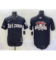 Men's Arizona Diamondbacks Team Big Logo Black 'Gothic Desert Fang Edition' Vapor Premier Limited Stitched Baseball Jersey