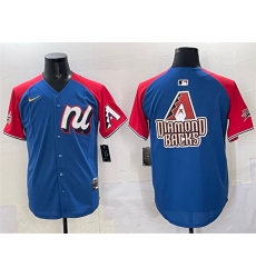 Men's National League Arizona Diamondbacks Team Big Logo Blue Red Alternate 2025 All-Star Edition Limited Stitched Baseball Jersey
