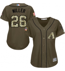Women's Majestic Arizona Diamondbacks #26 Shelby Miller Replica Green Salute to Service MLB Jersey