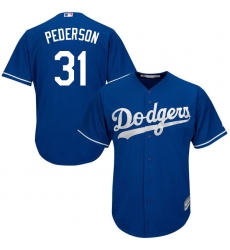 Men's Majestic Los Angeles Dodgers #31 Joc Pederson Replica Royal Blue Alternate Cool Base MLB Jersey