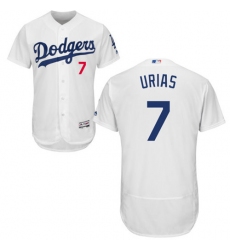 Men's Majestic Los Angeles Dodgers #7 Julio Urias White Flexbase Authentic Collection MLB Jersey