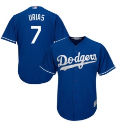 Youth Majestic Los Angeles Dodgers #7 Julio Urias Replica Royal Blue Alternate Cool Base MLB Jersey