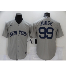 Men's Nike New York Yankees #99 Aaron Judge Gray Game 2021 Field of Dreams Jersey
