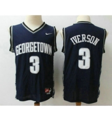 Men's Georgetown Hoyas #3 Allen Iverson Black Colleg