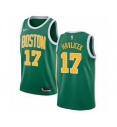 Men's Nike Boston Celtics #17 John Havlicek Green Swingman Jersey - Earned Edition