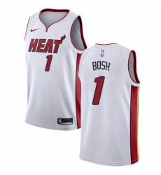 Men's Nike Miami Heat #1 Chris Bosh Authentic NBA Jersey - Association Edition
