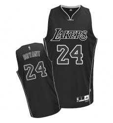 Men's Adidas Los Angeles Lakers #24 Kobe Bryant Swingman Black/White NBA Jersey