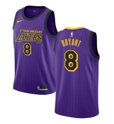 Men's Nike Los Angeles Lakers #8 Kobe Bryant Swingman Purple NBA Jersey - City Edition