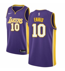 Women's Nike Los Angeles Lakers #10 Tyler Ennis Authentic Purple NBA Jersey - Icon Edition