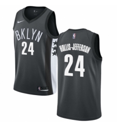 Men's Nike Brooklyn Nets #24 Rondae Hollis-Jefferson Authentic Gray NBA Jersey Statement Edition