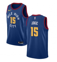Women's Nike Denver Nuggets #15 Nikola Jokic Swingman Light Blue Alternate NBA Jersey Statement Edition