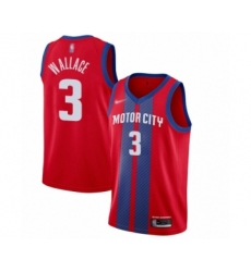 Youth Detroit Pistons #3 Ben Wallace Swingman Red Basketball Jersey - 2019 20 City Edition