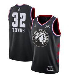 Women's Nike Minnesota Timberwolves #32 Karl-Anthony Towns Black NBA Jordan Swingman 2019 All-Star Game Jersey