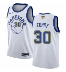 Men's Nike Golden State Warriors #30 Stephen Curry Swingman White Hardwood Classics 2018 NBA Finals Bound NBA Jersey
