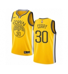 Women's Nike Golden State Warriors #30 Stephen Curry Yellow Swingman Jersey - Earned Edition