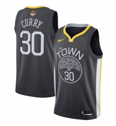 Youth Nike Golden State Warriors #30 Stephen Curry Swingman Black Alternate 2018 NBA Finals Bound NBA Jersey - Statement Edition