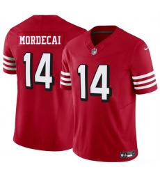 Men's San Francisco 49ers #14 Tanner Mordecai New Red 2025 F.U.S.E. Vapor Untouchable Limited Football Stitched Jersey
