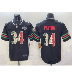 Men's Chicago Bears #34 Walter Payton Black Mexico F.U.S.E. With VMH Stitched Football Jersey