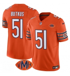 Men's Chicago Bears #51 Dick Butkus Orange 2025 F.U.S.E. With VMH Vapor Untouchable Limited Football Stitched Jersey