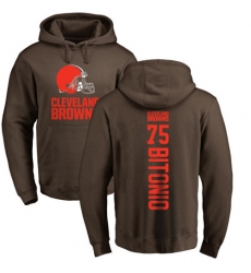 NFL Nike Cleveland Browns #75 Joel Bitonio Brown Backer Pullover Hoodie