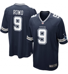 Men's Nike Dallas Cowboys #9 Tony Romo Game Navy Blue Team Color NFL Jersey