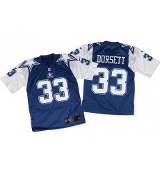 Men's Nike Dallas Cowboys #33 Tony Dorsett Elite Navy/White Throwback NFL Jersey